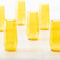 Fortessa - Sole 18 Oz Yellow Sun Iced Tea Glass, Pack of 6 - PS.SOLE.YS.04