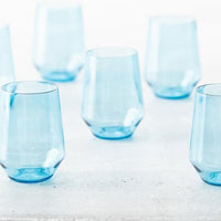 Fortessa - Sole 19 Oz Blue Ether Stemless Wine Glass, Pack of 6 - PS.SOLE.BE.06