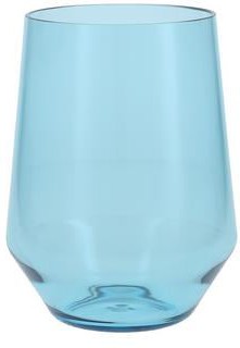 Fortessa - Sole 19 Oz Blue Ether Stemless Wine Glass, Pack of 6 - PS.SOLE.BE.06