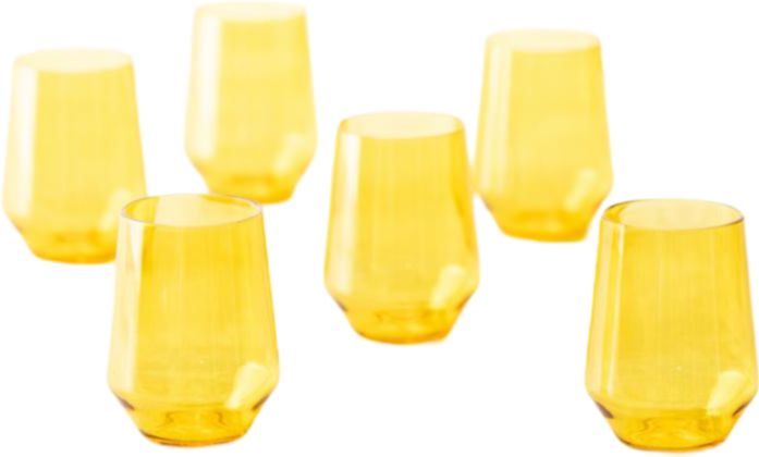 Fortessa - Sole 19 Oz Yellow Sun Stemless Wine Glass, Pack of 6 - PS.SOLE.YS.06