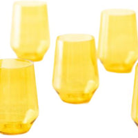 Fortessa - Sole 19 Oz Yellow Sun Stemless Wine Glass, Pack of 6 - PS.SOLE.YS.06