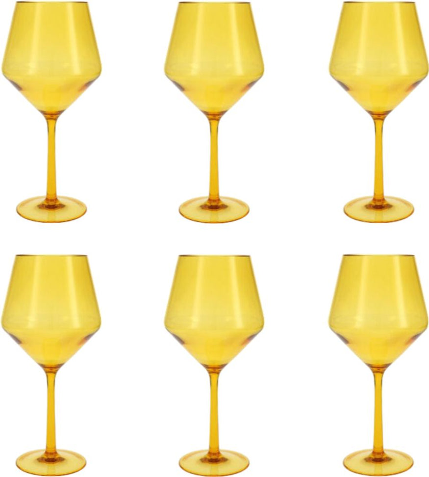 Fortessa - Sole 22 Oz Yellow Sun Cabernet Glass, Pack of 6 - PS.SOLE.YS.01