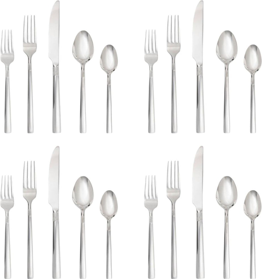 Fortessa - Sonia 20 Pc Stainless Steel Flatware Set - 20PPS-105-05