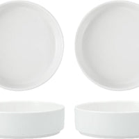 Fortessa - Sound 6" 24 Oz White Straight Sided Bowl, Pack of 4 - 6900.WHT.1108