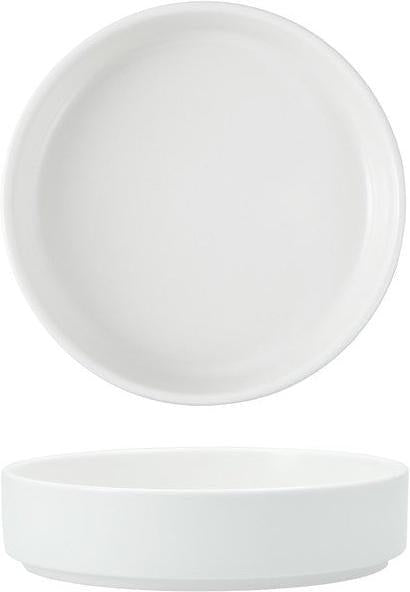 Fortessa - Sound 8.5" White Straight Sided Bowl, Pack of 4 - 6900.WHT.1119