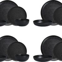 Fortessa - Sound Midnight 16 Pc Porcelain Dinnerware Set - 6400.SND.PB.SET