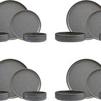 Fortessa - Sound Stoneware 16 Pc Thunder Dinnerware Set - 16PPS.6700.SND