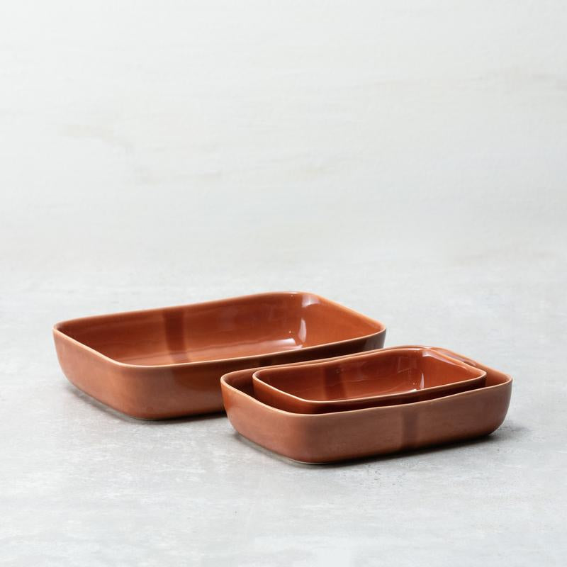 Fortessa - Svelte 3 Pc Terracotta Baker Set - SET3.8200.TC