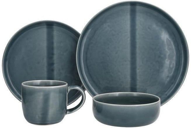 Fortessa - Svelte Stoneware 16 Pc Deep Blue Dinnerware Set - 16PPS.8200.DB