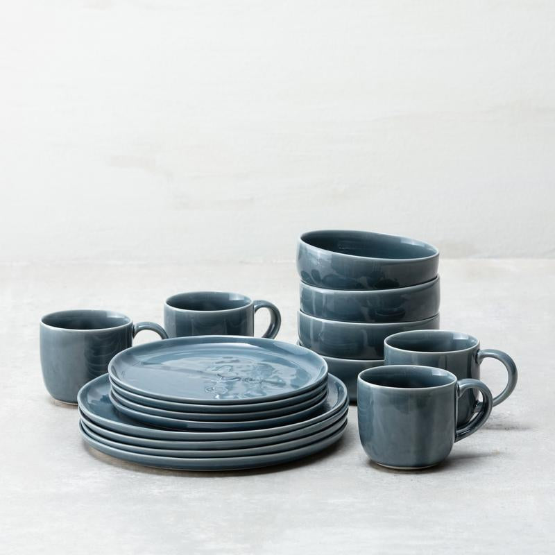 Fortessa - Svelte Stoneware 16 Pc Deep Blue Dinnerware Set - 16PPS.8200.DB