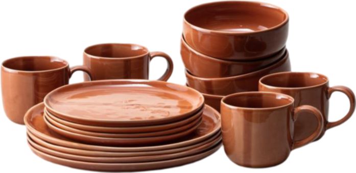 Fortessa - Svelte Stoneware 16 Pc Terracotta Dinnerware Set - 16PPS.8200.TC
