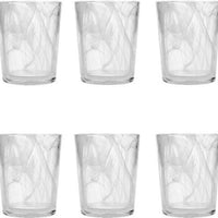 Fortessa - Swirl 11 Oz White Double Old Fashioned Glass, Pack of 6 - FTS.SWIRLWHT.04