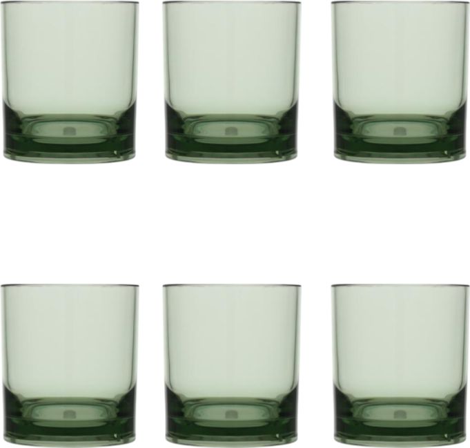 Fortessa - Urbo 14 Oz Sage Plastic Double Old Fashioned Glass, Pack of 6 - URBO.PS.SG.17