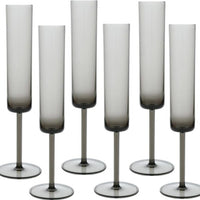Fortessa - Urbo 6 Oz Gray Plastic Champagne Flute, Pack of 6 - URBO.PS.GY.16