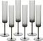 Fortessa - Urbo 6 Oz Gray Plastic Champagne Flute, Pack of 6 - URBO.PS.GY.16