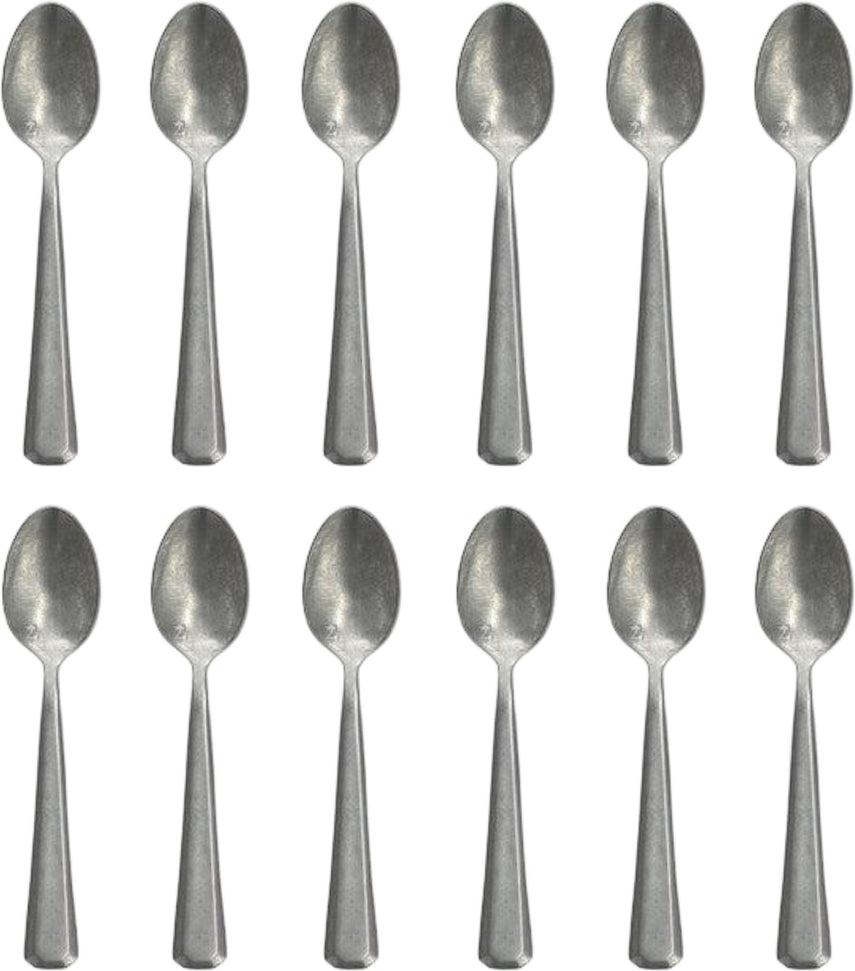 Fortessa - Valen 4.64" Antiqued Espresso Spoon, Pack of 12 - 1.5T.212.00.022