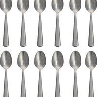 Fortessa - Valen 7" Antiqued Dessert/Oval Soup Spoon, Pack of 12 - 1.5T.212.00.011