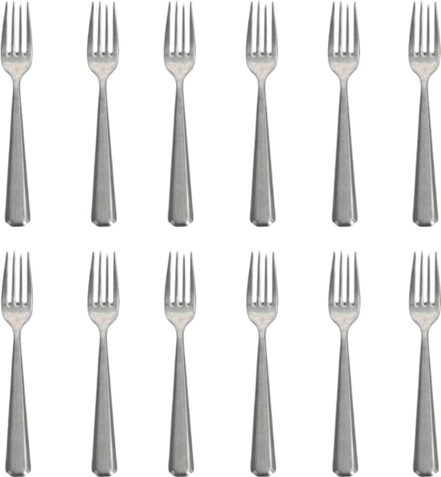 Fortessa - Valen 7" Antiqued Salad/Dessert Fork, Pack of 12 - 1.5T.212.00.012