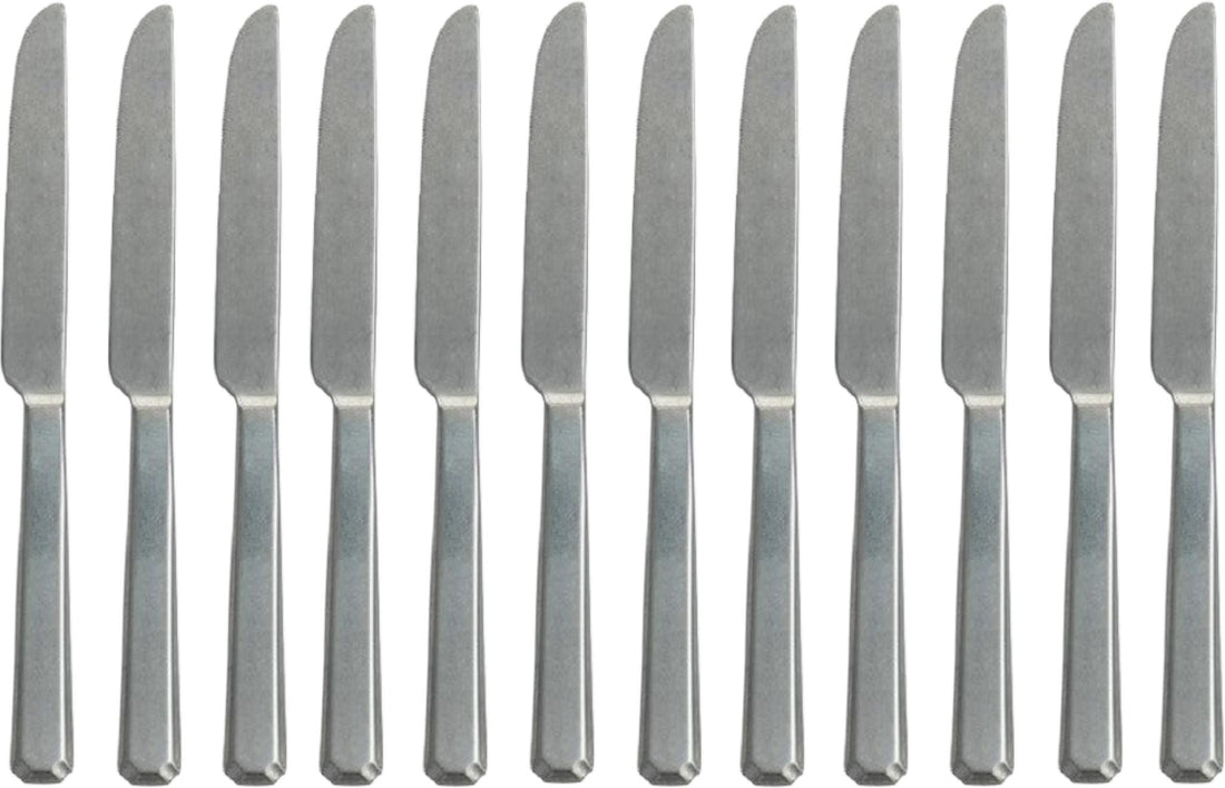 Fortessa - Valen 8.89" Antiqued Salad/Dessert Knife, Pack of 12 - 1.5T.212.00.015