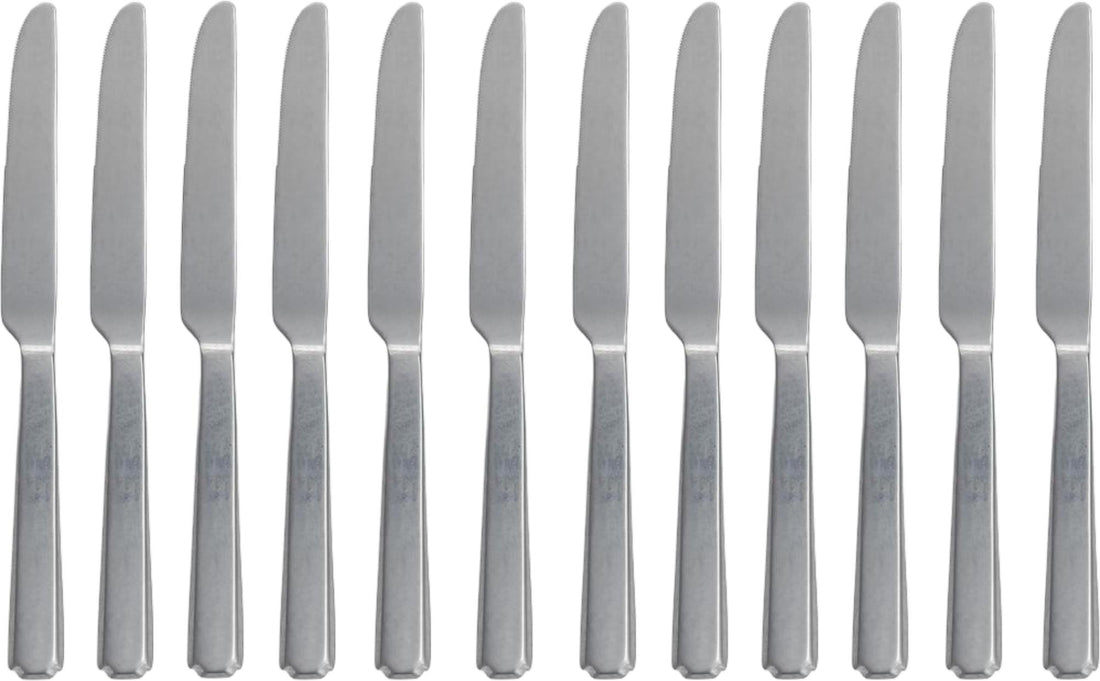 Fortessa - Valen 9.75" Antiqued Table Knife, Pack of 12 - 1.5T.212.00.005