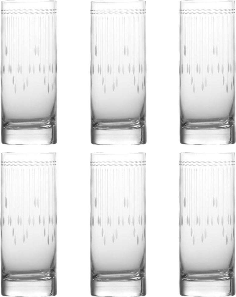 Fortessa - Vanity 11.7 Oz Etched Collins Glass, Pack of 6 - 0017.G577705