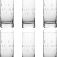 Fortessa - Vanity 11.7 Oz Etched Collins Glass, Pack of 6 - 0017.G577705