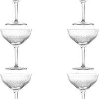 Fortessa - Vanity 7.6 Oz Etched Coupe Martini Glass, Pack of 6 - 0029.G115839