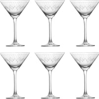 Fortessa - Vanity 9.1 Oz Etched Martini Glass, Pack of 6 - 0003.G109398