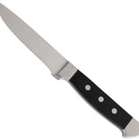 Fortessa - Vaquero 10" Non-Serrated Steak Knife with Black Handle, Pack of 6 - 1.5.STK.NS.270