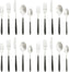 Fortessa - Velo 20 Pc Black/Brushed Flatware Set - 20PPS-114BR6B-05