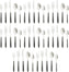 Fortessa - Velo 40 Pc Black/Brushed Flatware Set - 40PPS-114BR6B-05