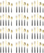 Fortessa - Velo 60 Pc Black/Gold Brushed Flatware Set - 60PPS-114CG-20PC