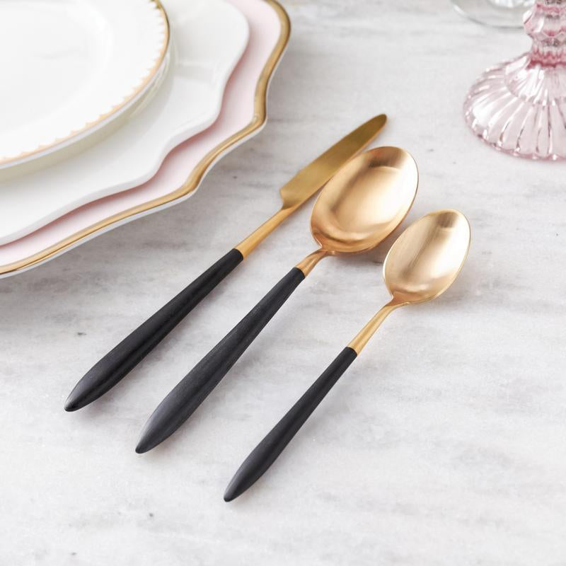 Fortessa - Velo Brushed Gold 5 Pc Stainless Steel Flatware Set - 5PPS-114CG-05