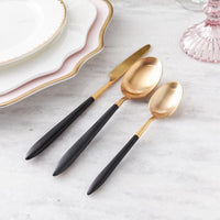 Fortessa - Velo Brushed Gold 5 Pc Stainless Steel Flatware Set - 5PPS-114CG-05