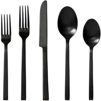 Fortessa - Viggo 20 Pc Stainless Steel Black Flatware Set - 20PPS-5046B-05