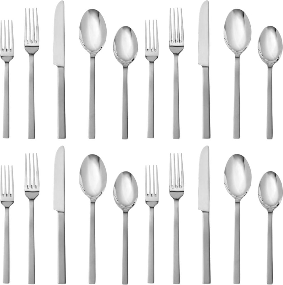 Fortessa - Viggo 20 Pc Stainless Steel Satin Flatware Set - 20PPS-504ST-05
