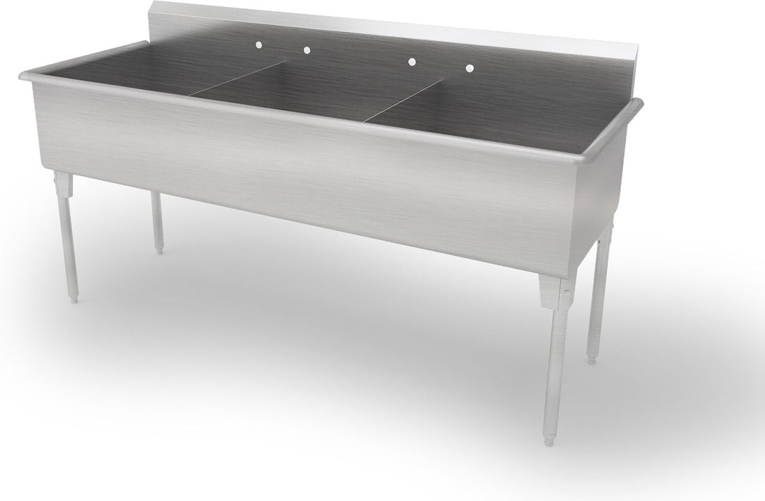 Franesse - 24" x 20" x 14" Triple Compartment Sink - T2460-14-O