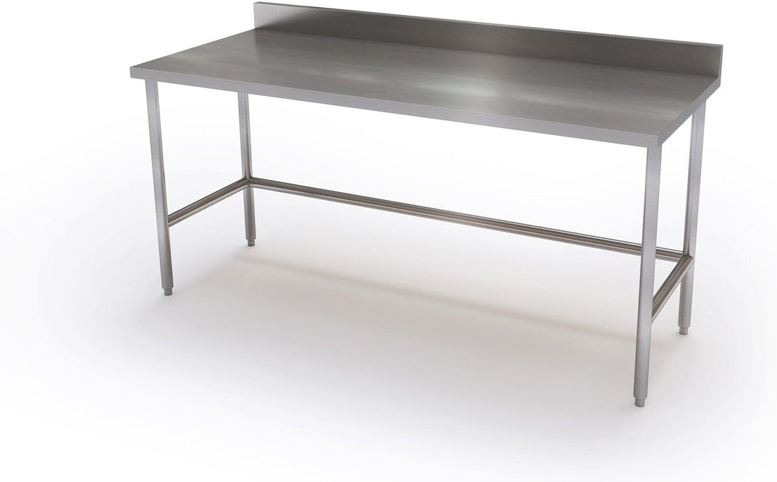 Franesse - 30" x 36" Preparation Table with Standard Backsplash - 3036M6B-1KR-F