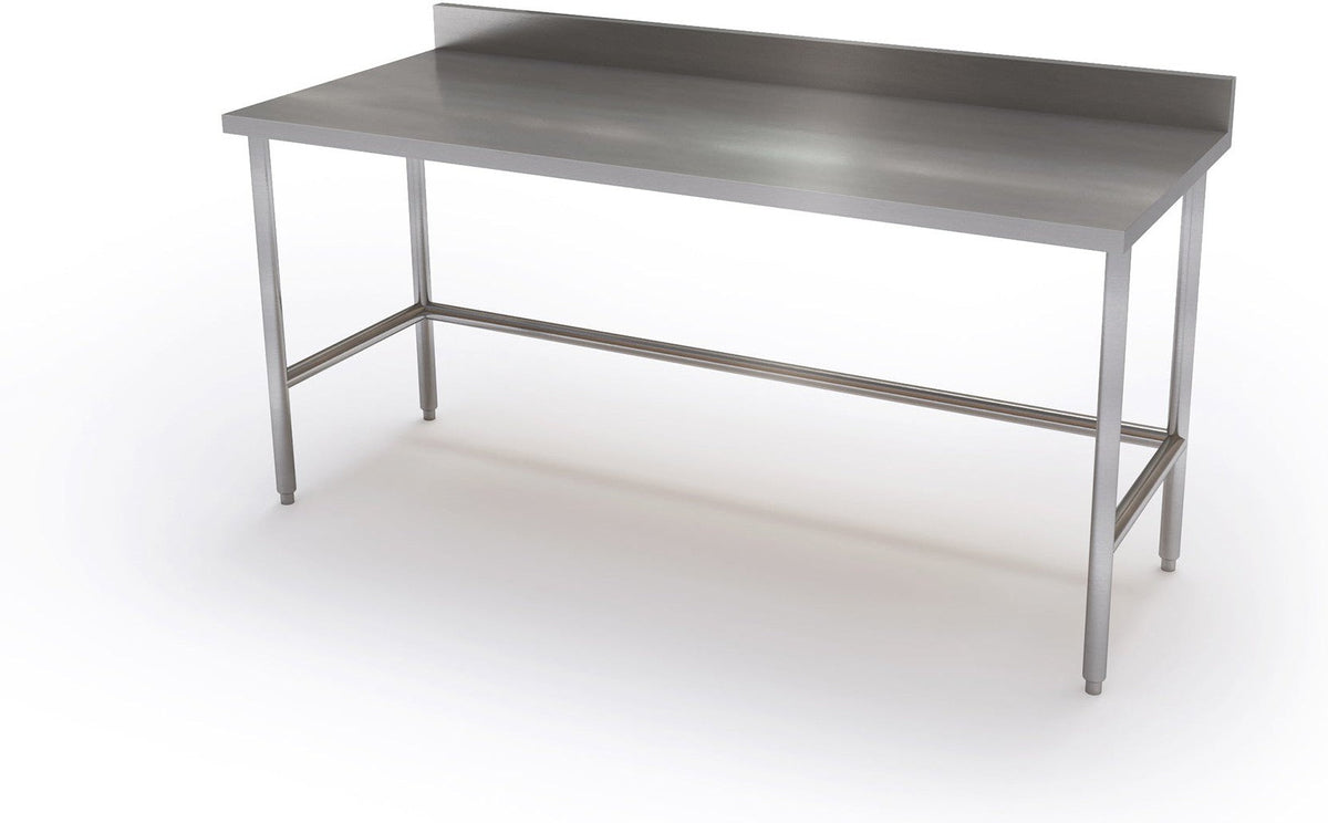 Franesse - 30" x 48" Preparation Table with Standard Backsplash - 3048M6B-BS-1KR-DR-F