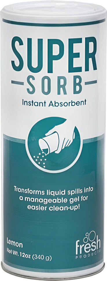 Fresh Products - Supersorb Instant Spill Liquid Absorbent Powder Lemon Scented, 12 Oz Per Can - FRS6-14-SS