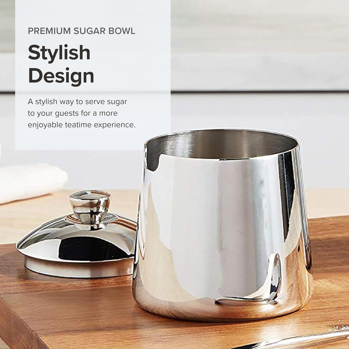Frieling - 10 Ounce 18/10 Stainless Steel Sugar Bowl and Spoon Set - 106