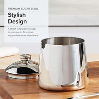 Frieling - 10 Ounce 18/10 Stainless Steel Sugar Bowl and Spoon Set - 106