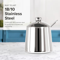 Frieling - 10 Ounce 18/10 Stainless Steel Sugar Bowl and Spoon Set - 106