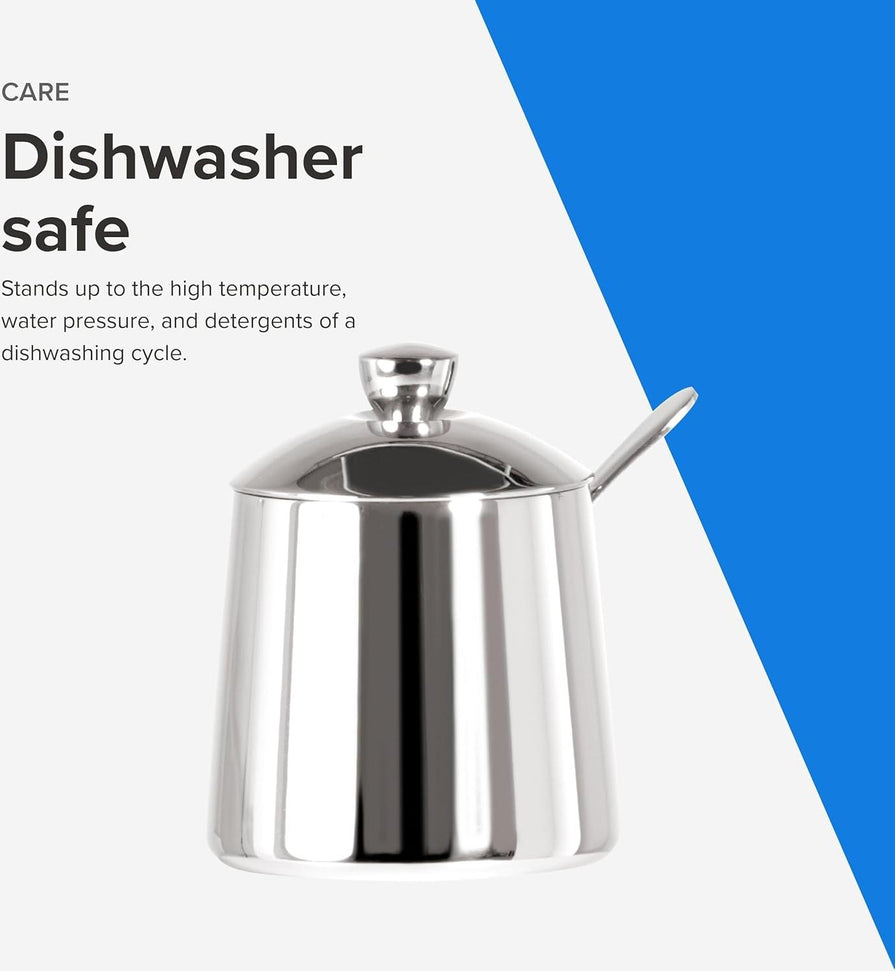 Frieling - 10 Ounce 18/10 Stainless Steel Sugar Bowl and Spoon Set - 106