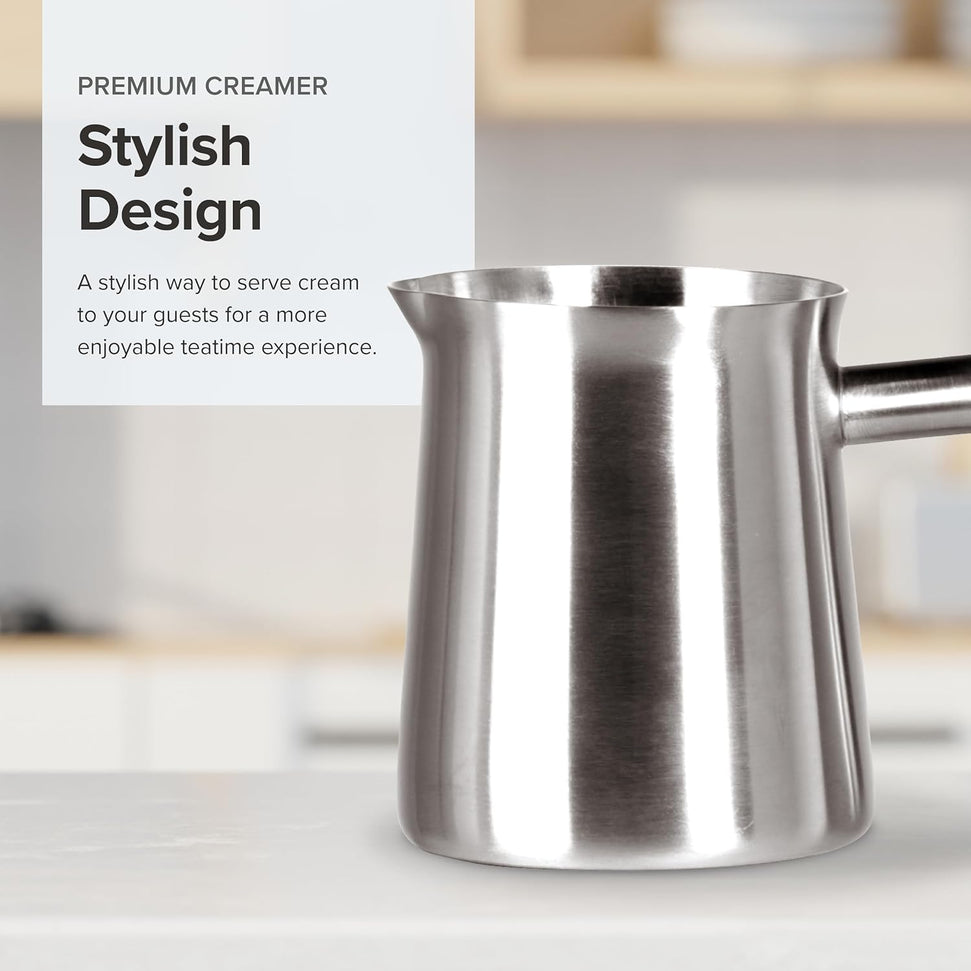 Frieling - 10 Oz Stainless Steel Milk Frothing & Steaming Creamer Pitcher - 145