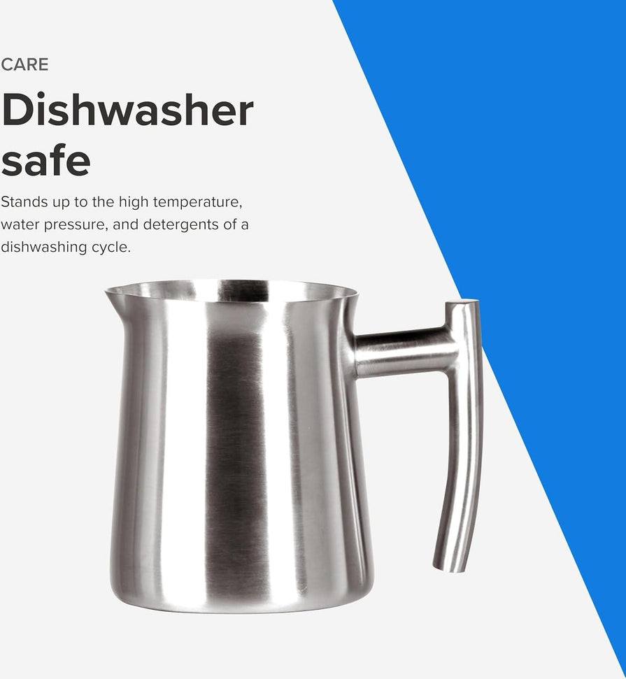 Frieling - 10 Oz Stainless Steel Milk Frothing & Steaming Creamer Pitcher - 145