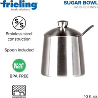 Frieling - 10 Oz Sugar Bowl with Spoon with Brushed Finish - 146