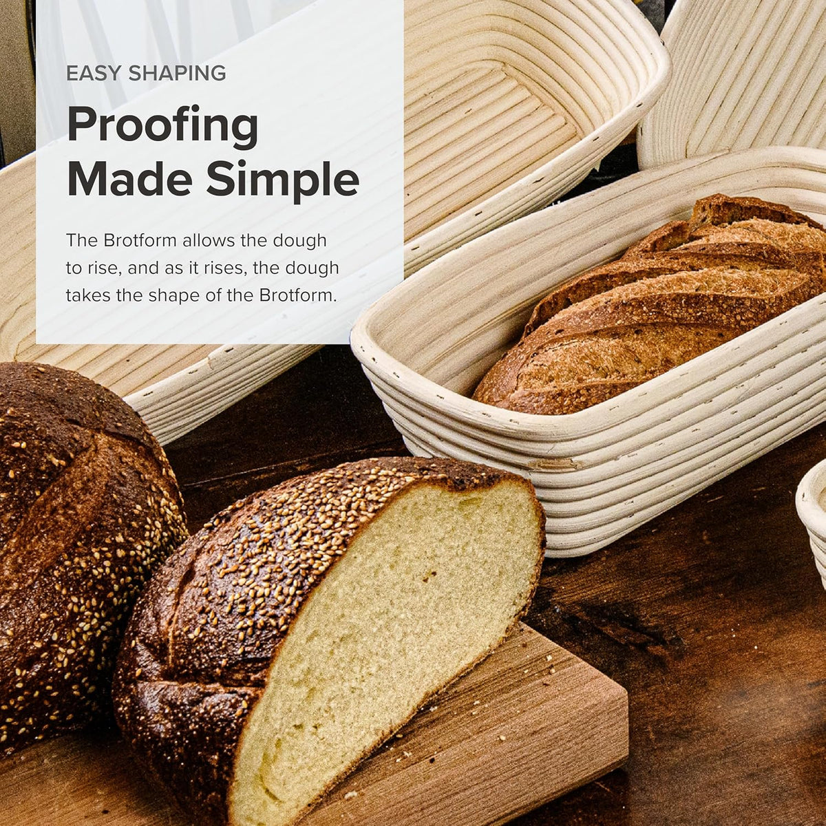 Frieling - 12" Rectangular Brotform Bread Rising Basket - 3005