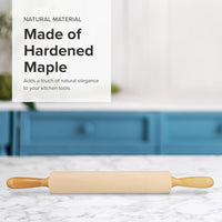 Frieling - 12" x 2.4" Maple Classic Rolling Pin with Handles - 3033