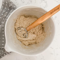 Frieling - 13" Natural Wood and Stainless Batter Whisk for Mixing Dough - 3025